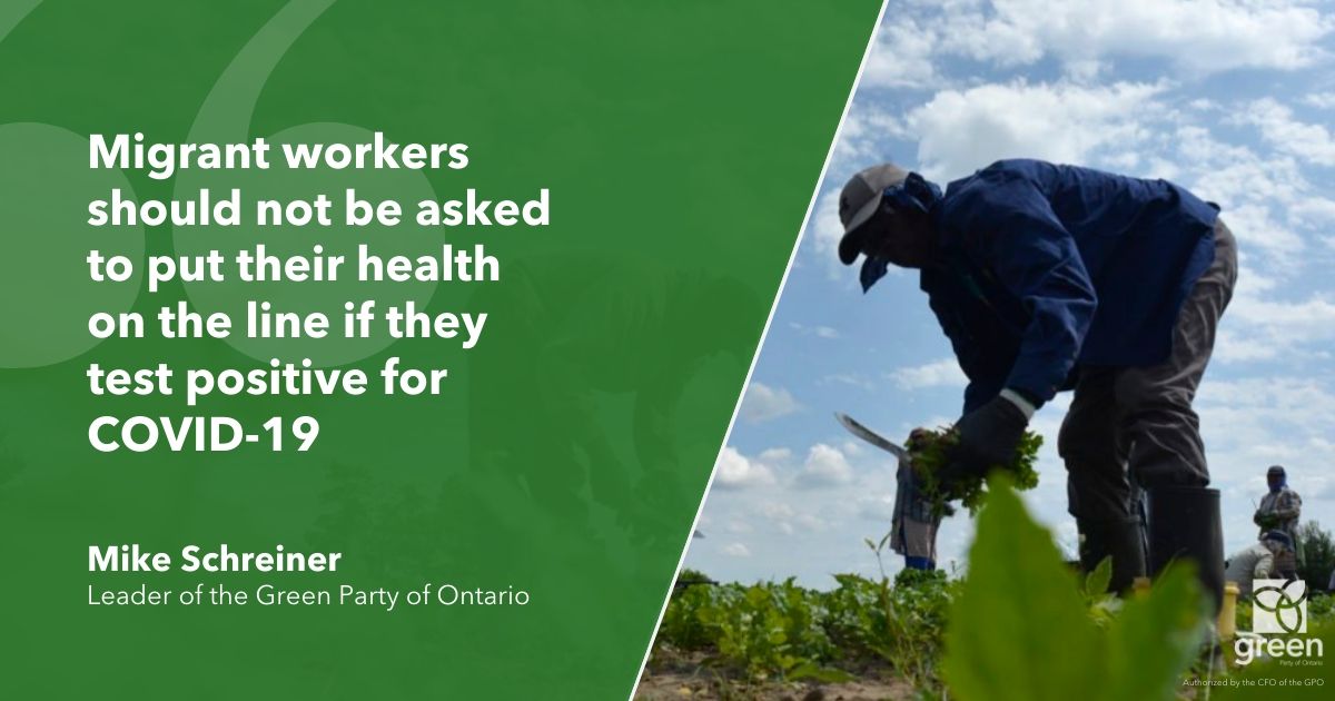 Migrant workers should not be asked to put their health on the line if they test positive for COVID-19