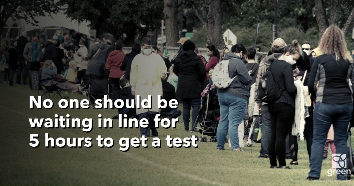 No one should be waiting in line for 5 hours to get a test.