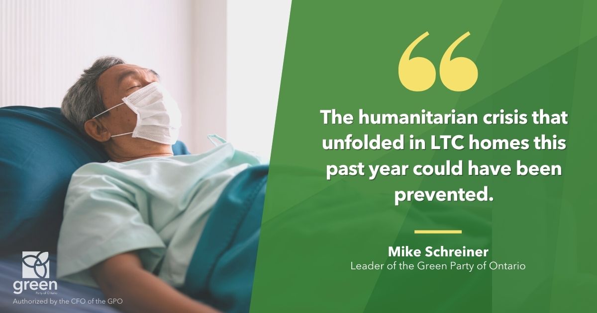 Today’s report from the Auditor General exposes the government’s lack of readiness in responding to COVID-19 in LTC homes.