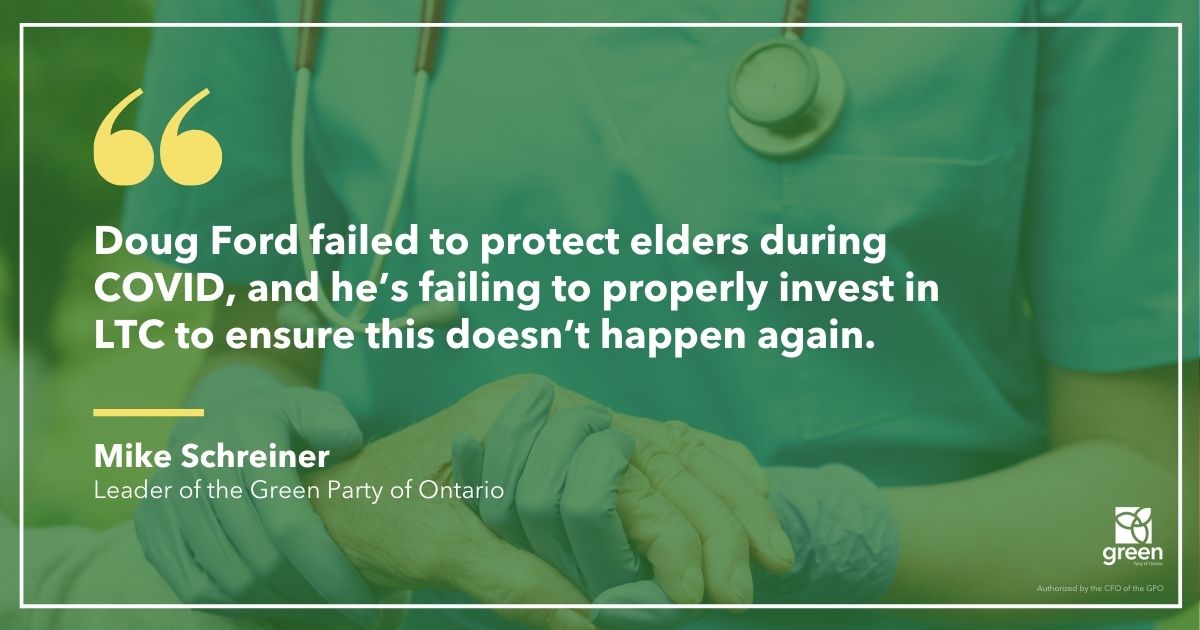 Mike Schreiner released the following statement regarding this morning’s FAO report on LTC:
