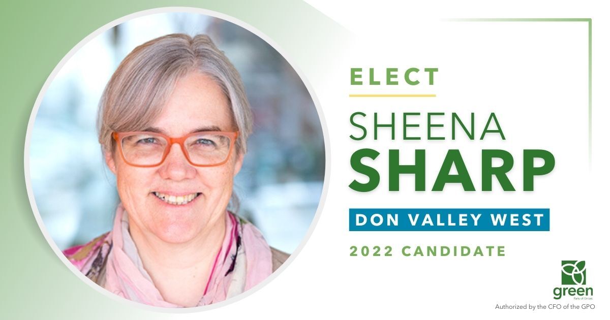 Sheena Sharp, GPO Candidate For Don Valley West