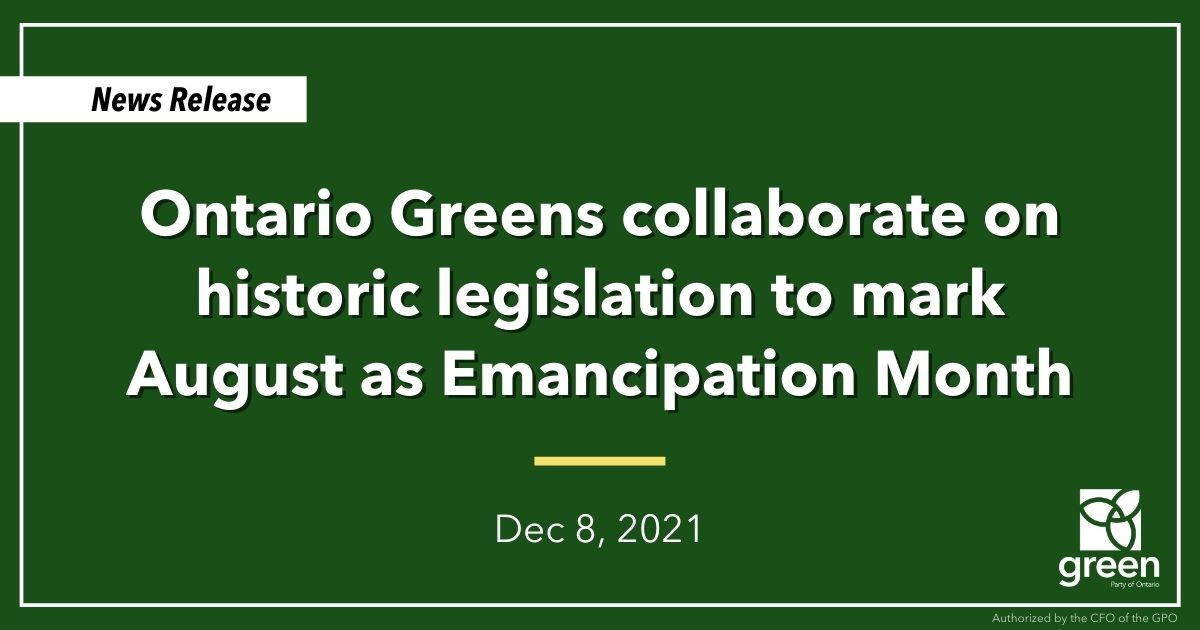 Schreiner tabled the bill along with MPP Mitzie Hunter from the Liberals, MPP Laura Mae Lindo from the NDP and MPP Andrea Khanjin from the PCs.