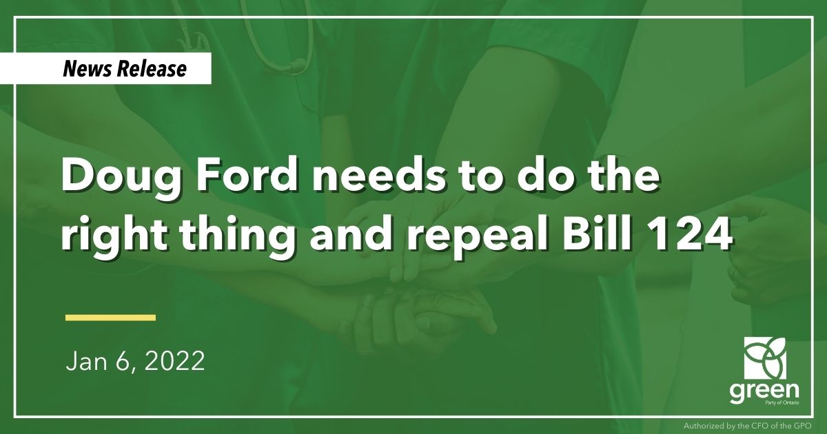 I'm calling on Premier Ford to recall the legislature immediately so we can work together to shore up the healthcare system.