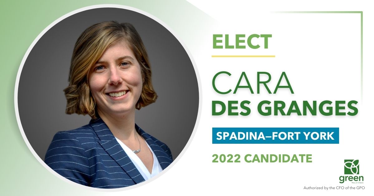 Cara Des Granges, GPO candidate for Spadina—Fort York