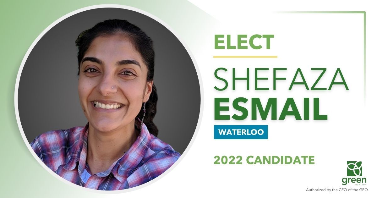 Shefaza Esmail, GPO Candidate for Waterloo