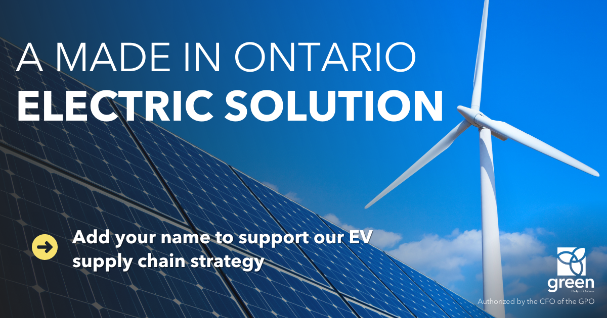 We’re growing made-in-Ontario solutions for today’s problems. Join us and support our EV supply chain strategy. #ONpoli #EVstrategy