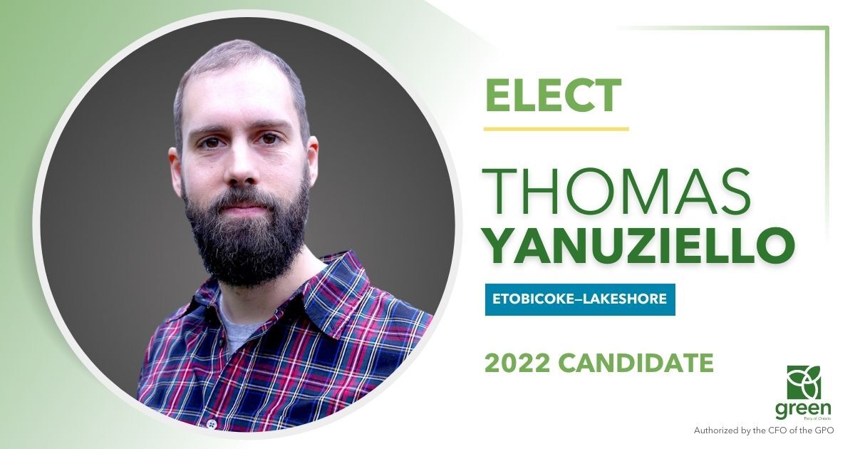 Thomas Yanuziello, GPO Candidate for Etobicoke—Lakeshore