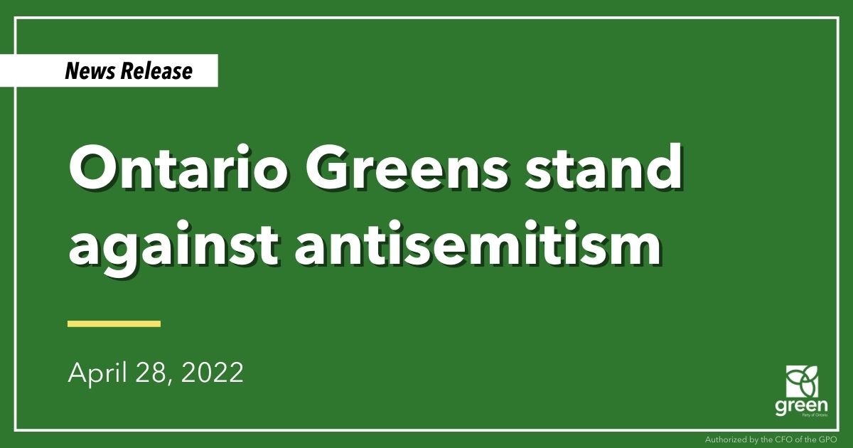 Mike Schreiner made the following statement in reaction to B'nai Brith’s 2021 audit of antisemitic incidents: