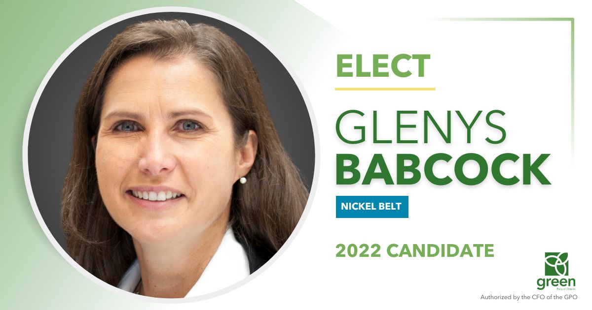 Glenys Babcock, GPO Candidate for Nickel Belt