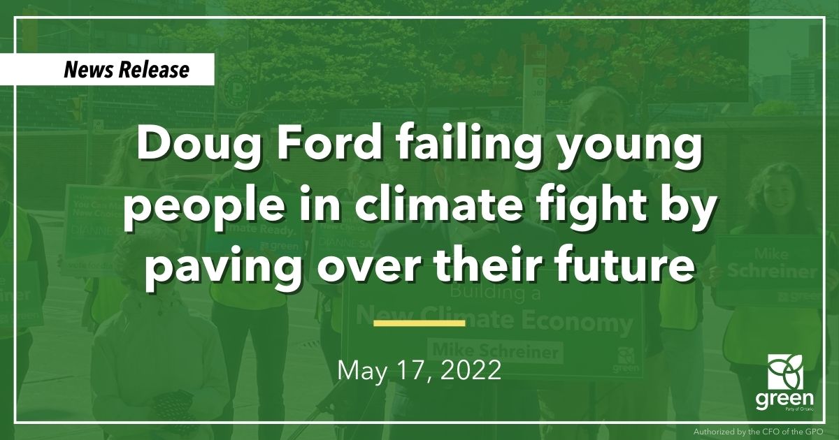 "Youth are on the front lines of the climate emergency,” Schreiner said. Schreiner was notably the only leader at last night’s debate to focus on the climate emergency and climate solutions.