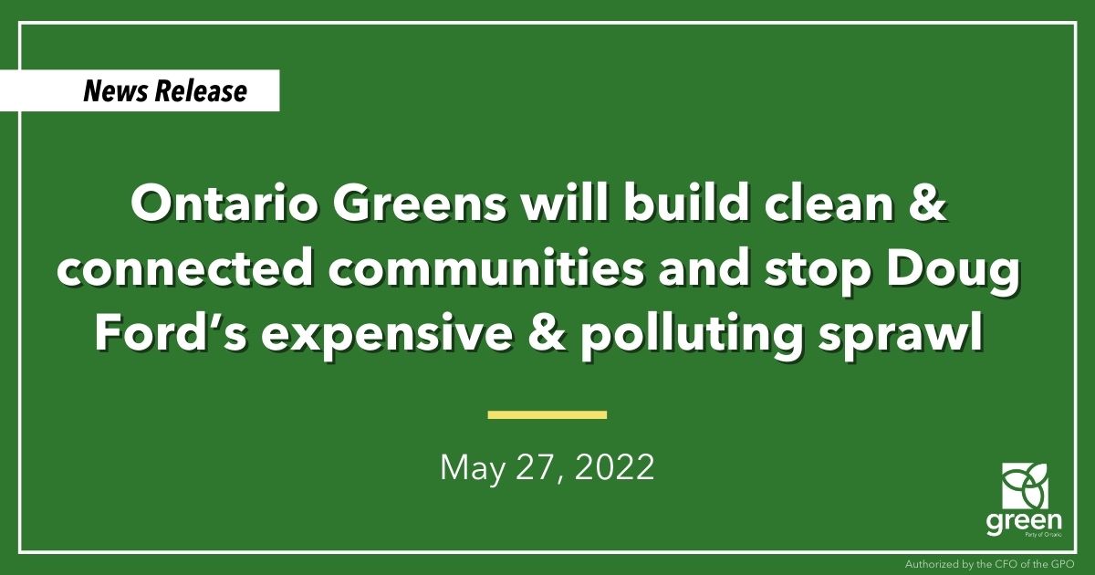 Leader Mike Schreiner announced the Ontario Greens’ Clean & Connected Communities Plan in Hamilton this morning.