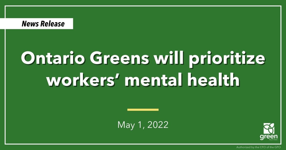 Mike Schreiner made the following statement for International Workers' Day: