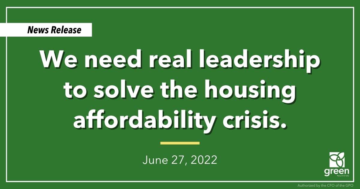 We need real leadership to solve the housing affordability crisis.