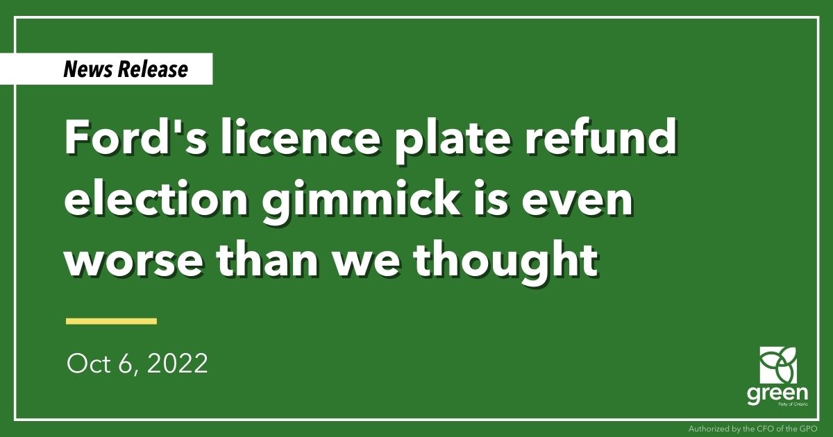 Ford's licence plate refund election gimmick is even worse than we thought