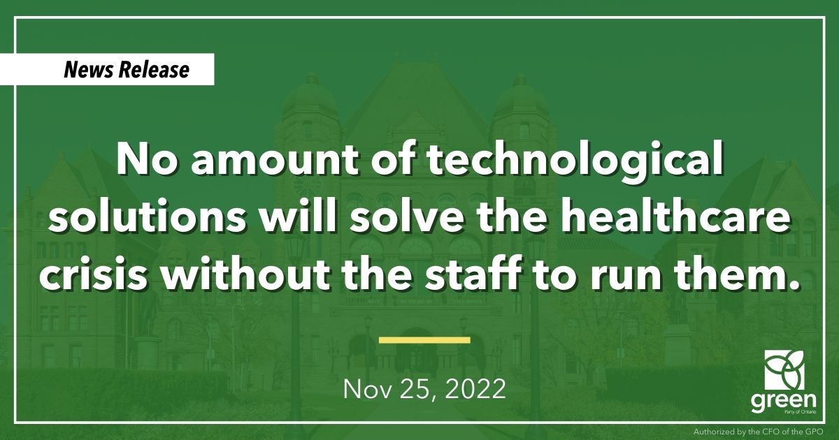 No amount of technological solutions will solve the healthcare crisis without the staff to run them.