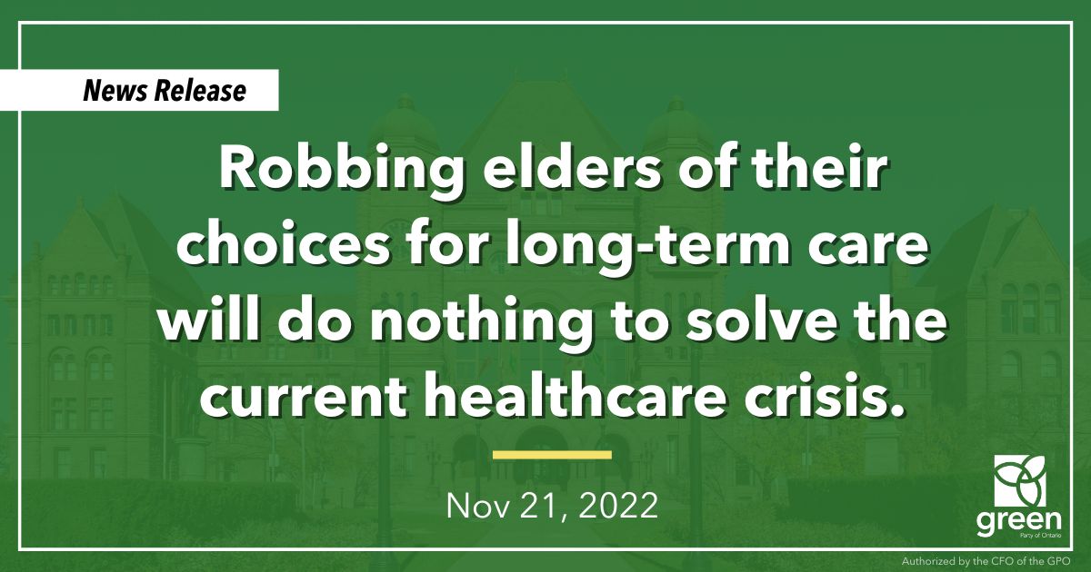 Robbing elders of their choices for long-term care will do nothing to solve the current healthcare crisis.