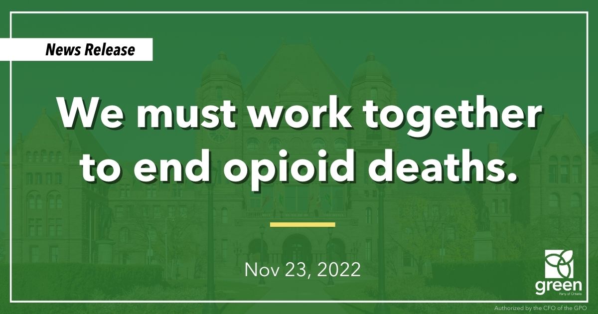 We must work together to end opioid deaths.