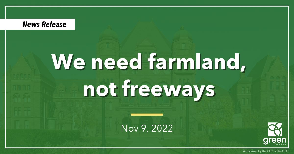 We need farmland, not freeways