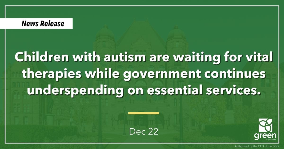 Once again, the Ford government has failed children with autism

 | Daily News Byte