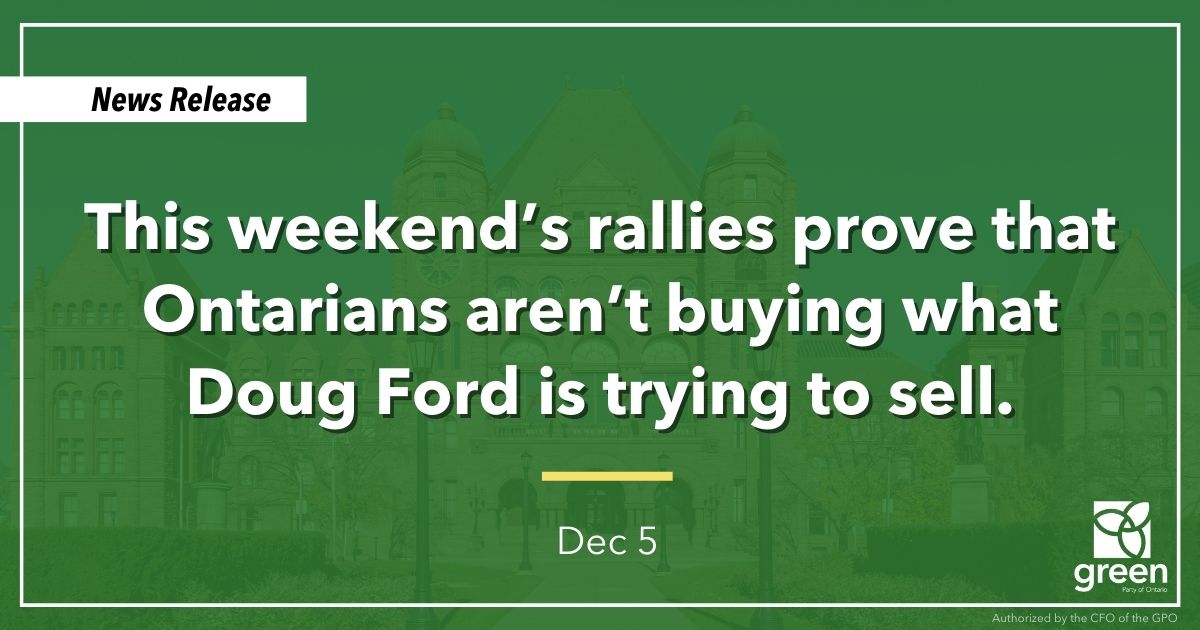 This weekend’s rallies prove that Ontarians aren’t buying what Doug Ford is trying to sell.