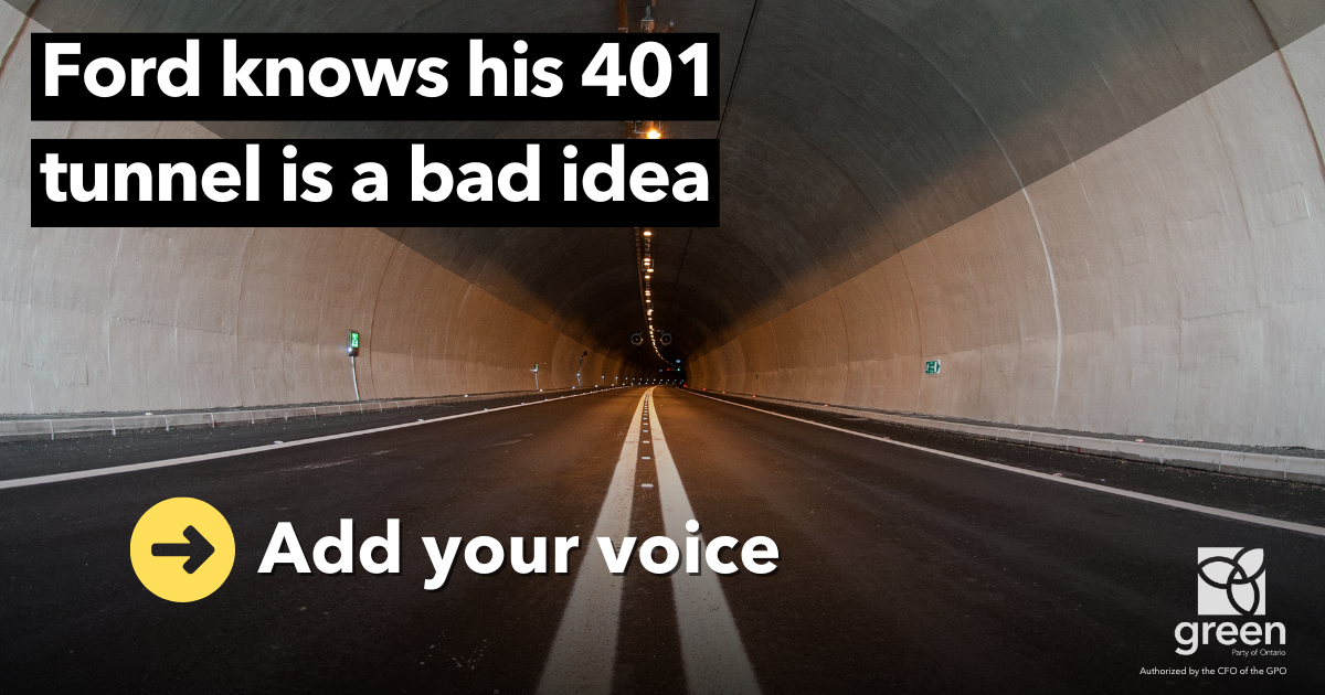Say NO to Ford’s tunnel vision