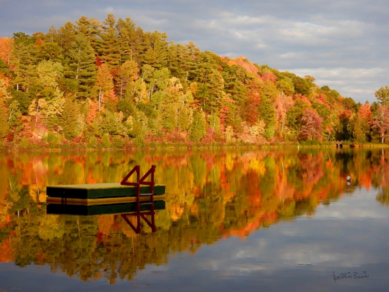Reflections on Round Lake by Deb Ervine