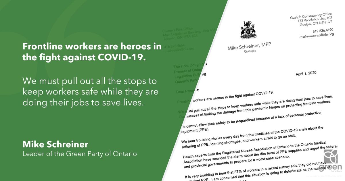 Frontline workers are heroes in the fight against COVID-19. We must pull out all the stops to keep workers safe while they are doing their jobs to save lives.
