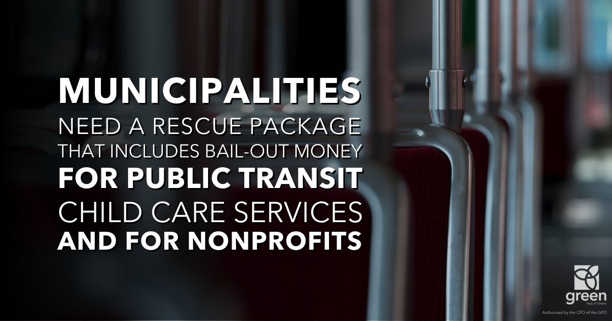 municipalities need a rescue package that includes bail-out money for public transit child care services and FOR nonprofits