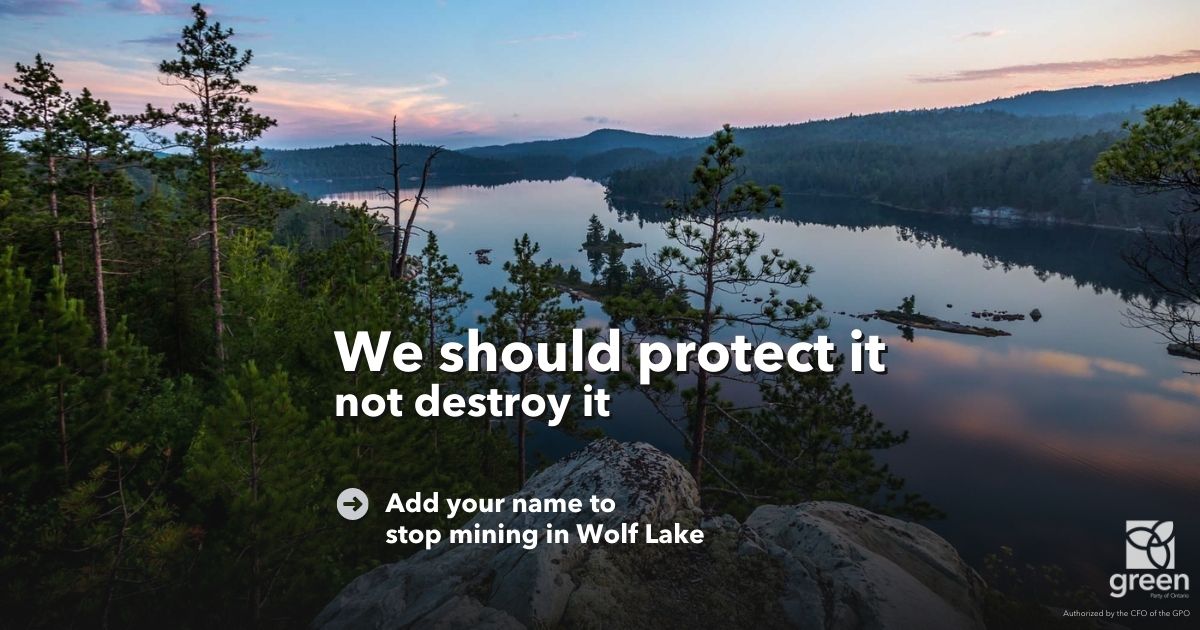 We should protect it, not destroy it. Add your name to stop mining in Wolf Lake