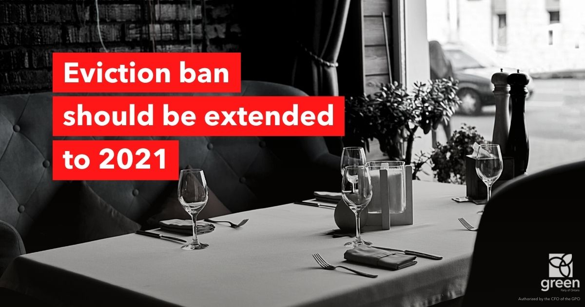 Commercial eviction ban should be extended to 2021