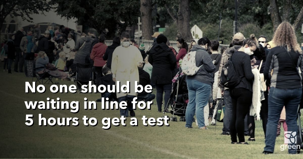 No one should be waiting in line for 5 hours to get a test.