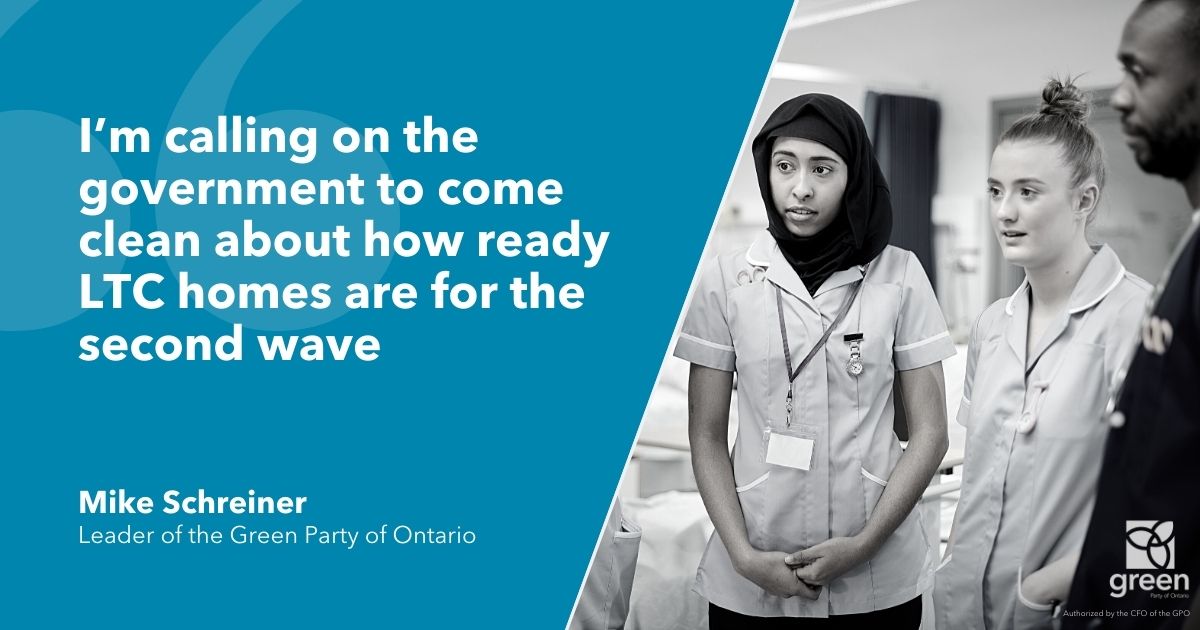 I’m calling on the Ford government to come clean about how ready homes are for the second wave