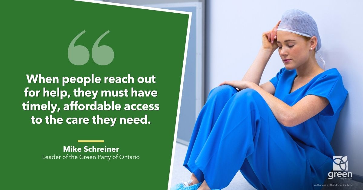 Pushing our healthcare workers to the brink is unacceptable. Ford needs to invest into mental services and commit to a four-year plan to protect Ontarians.