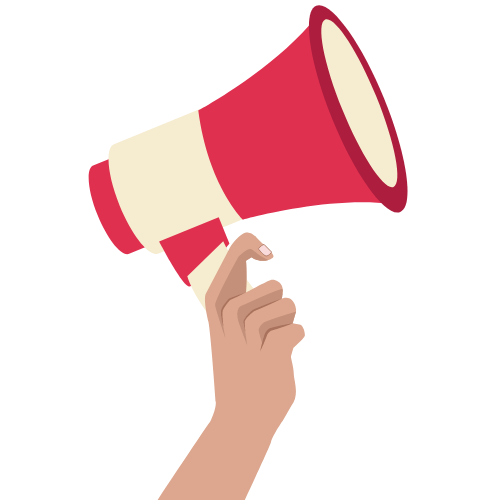 woman holding a megaphone woman holding a megaphone
