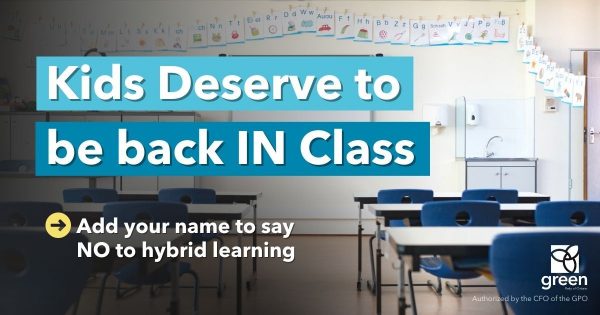 Give Doug Ford a lesson on education models and tell him that hybrid learning is a terrible idea.
