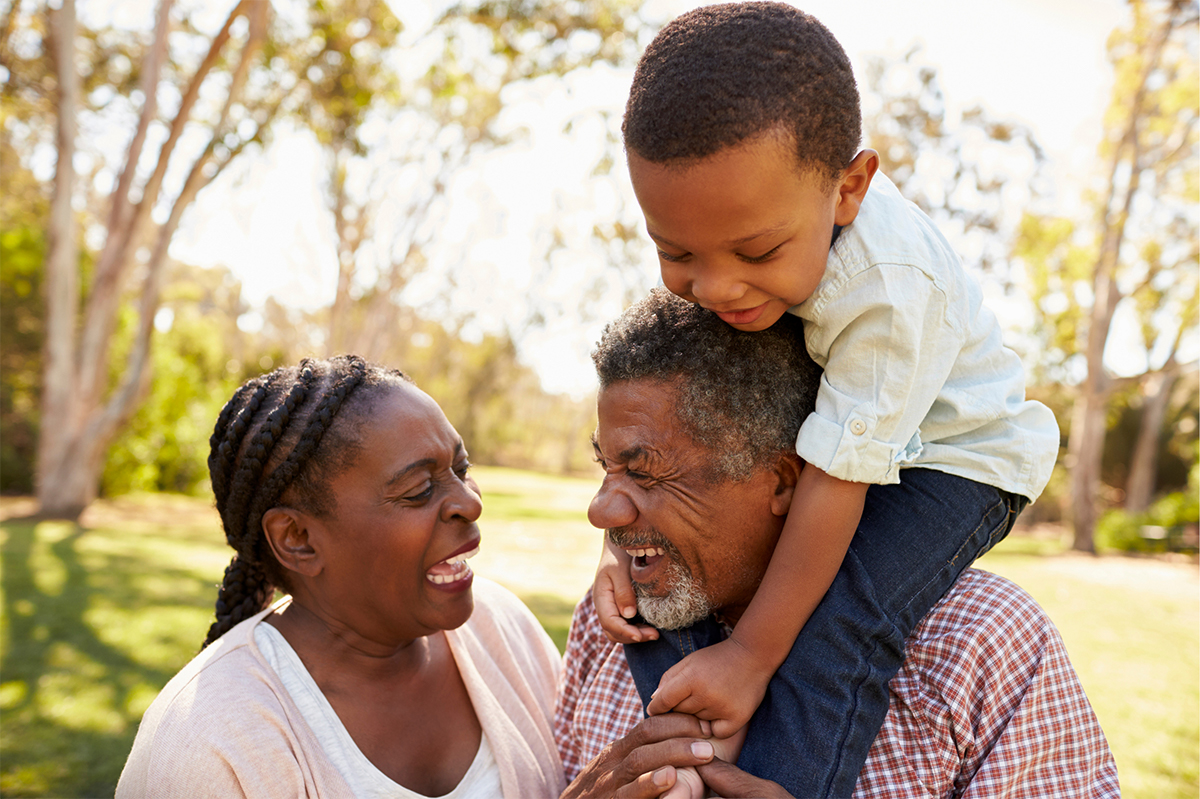 Housing Strategy GPO - Stock Image- Grandparents with Child