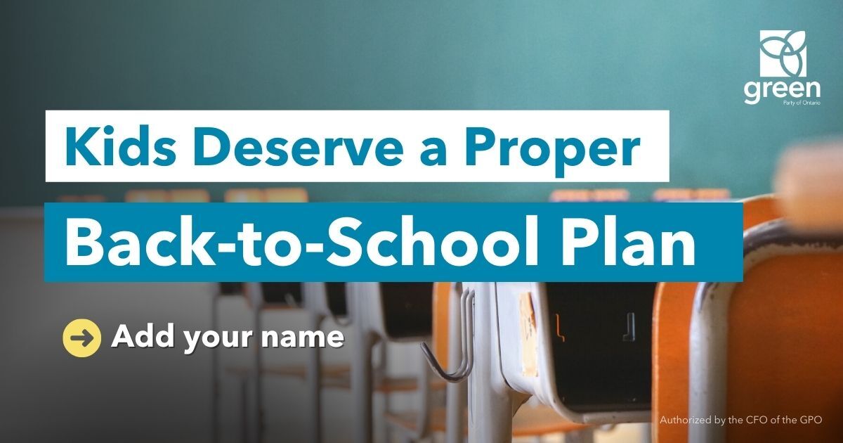 Millions of kids are heading back to school. But with cases, hospitalizations and ICU admissions all on the rise, and kids under 12 still ineligible for vaccines, Ford’s refusal to invest in safer schools is setting us up for failure.
