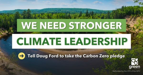 Tell Doug Ford we need better climate leadership now!