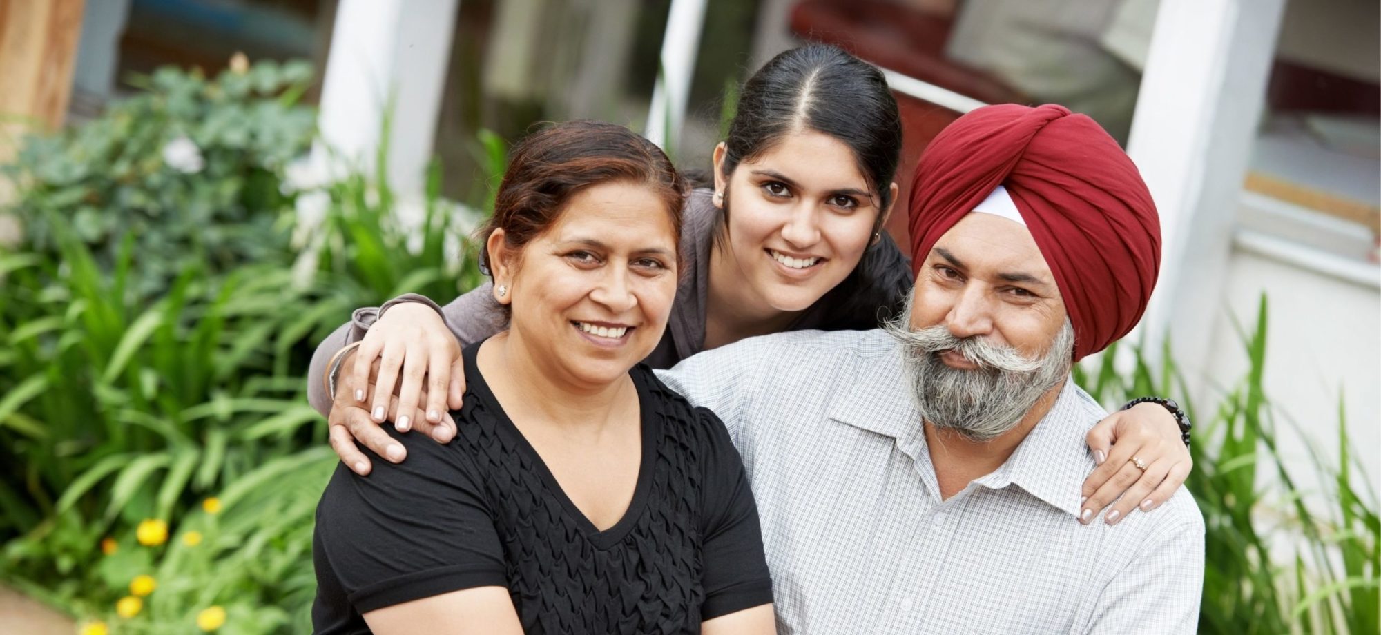 Sikh Family older man and woman and younger woman