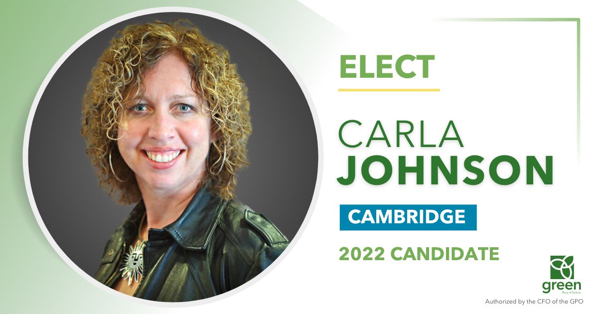 GPO Candidate Carla Johnson for Cambridge, Ontario